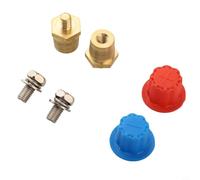 Battery Terminal Block Connector Set for M8 Battery Posts, 20mm² Cross-Section, Screw Mount, Compatible with Cars, Boats, Trucks, Generators(with Cover)