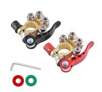 Battery Terminal Clamp Connectors, 2 Pcs 4 Way Quick Release Disconnect Car Battery Terminal for SAE/JIS Type A Posts, Compatible With Cars, Vans, Trucks and More