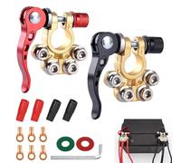 Battery Terminal Connectors, 2pcs 4 Way 12V Quick Release Battery Terminals, Car Battery Terminals Clamps, Positive Negative Car Battery Connectors for Trucks Buses Motorhome Caravan