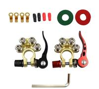 Battery Terminal Connectors, 4 Way 12V/24V Car Battery Terminals Clamps, Quick Release Positive Negative Car Battery Terminals Connectors Clamps for Cars Trucks Buses Caravan Motorhome