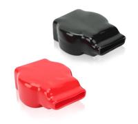 Battery Terminal Covers, 2pcs Universal Insulated Positive Negative Top Post Protector Caps Replacement for Car, Motorcycle, Boat (Red & Black)