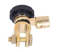 Battery Terminal Switch 17mm Universal Rotatable Power Cutoff Disconnect Master Isolator AntiTheft Device for Auto Boat Truck RV Zinc Alloy Brass Plastic (B(black))