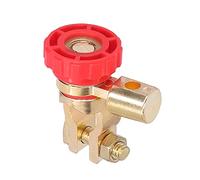 Battery Terminal Switch 17mm Universal Rotatable Power Cutoff Disconnect Master Isolator AntiTheft Device for Auto Boat Truck RV Zinc Alloy Brass Plastic (A(red))
