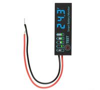 Battery Voltage Indicator DC 7-55V LED Display with Power Off Memory & Custom Settings for Lithium/Acid Batteries, RV Solar Golf Cart Marine Use