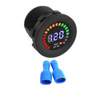 Battery Voltmeter LED Display DC 12V/24V Waterproof for Automotive, Motorcycle, and tional Vehicles (24V)