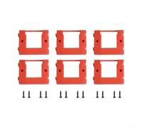 Battery Wall Mount Holder For Power X-Change 18V Batteries Storage Dock Organizer ABS Battery Rack Shelf Mounting Bracket System For Workshop Garage Construction Sites Red 6 Pack