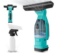 Battery Window Cleaner Compatible with Makita 18 V, Window Cleaner with Removable Water Tank, Spray Bottle, Streak-Free Cleaning, Smooth Surfaces, Windows, Mirrors, Shower Walls (No Battery)