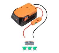 Battery Wiring Adapter with Metal Terminals, AEG18V | Inline Slider, Red and Black Output Conductors for Low-Voltage Project Tasks