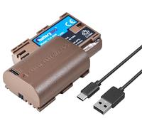 Batterytec LP-E6N LP-E6 camera battery USB-C fast charging replacement Canon 60D 70D 80D 90D, EOS 5D Mark II/III/IV, EOS 5DS 6D 7D 7D Mark II, 7D EOS R, R5 R6 Digital Camera, 2400mAh