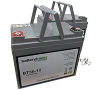 BatteryTrader® battery compatible with BatteryTrader ® pair of 12v 35ah mobility scooter disability AGM battery replacements