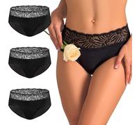 Battewa Full Cover Leak Proof Underwear for Women Overnight Incontinence Underwear Waterproof Bladder Leak Protective Briefs Absorbent Adult Panties 100ML (Black S)