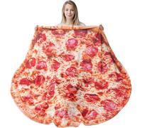 BATTILO HOME Pizza Flannel Blanket, Funny Food Blanket, 47inch | Sofa Soft Salami Throw Blankets, Large Beach Towel, Perfect for Camping, Home Bed Sleeping Blanket for Kids Child