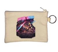 Battle Between Warrior and Monster Key Chain Coin Purse Beige