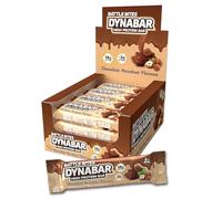 Battle Bites Dynabar High Protein Bars 12 x 60g - Chocolate Hazelnut Flavour - Low in Sugar, Free from Preservatives, Non-GMO, Suitable for Vegetarians - 18g protein + 219 calories per bar