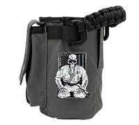 Battle Bottle Sleeve Only - Fits 2L Steel Bottle - Rugged & Versatile Phone Wallet Key Storage - Earned (Grey)