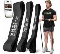 Battle Bunker Premium Resistance Bands - Natural Exercise Bands for Strength Training, Pull-Ups & Recovery - Fitness Band for Home, Gym & Mobility Workouts- Crush Your Goals Anytime- 3-Pack- 10-125lbs