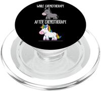 Battle Cancer Survivor Chemotherapy Unicorn Chemo Warrior PopSockets PopGrip for MagSafe