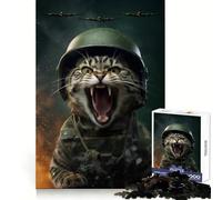 Battle Cat Ready For War 1000 Pieces Puzzles for Adults Memory Ability Tranquil Pastime Secure Join Seasonal Gift (50x75cm)