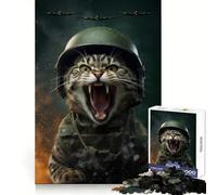 Battle Cat Ready For War Jigsaw Puzzle for Adults 1000 Pieces Focus Training Mindful Escape Tight Join Meaningful Gift (38x52cm)
