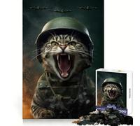 Battle Cat Ready For War Jigsaw Puzzles for Teenagers 1000 Piece Brain Wellness Gentle Engagement Perfect Lock Meaningful Gift (38x26cm)