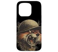 Battle Cry Fox in Military Look Costume Case for iPhone 15 Pro