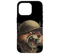 Battle Cry Fox in Military Look Costume Case for iPhone 16 Pro