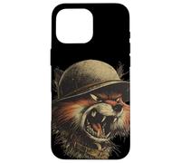 Battle Cry Fox in Military Look Costume Case for iPhone 16 Pro Max
