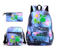 Battle for Dream Island Backpack 3pcs School Bags BFDI Kids Backpack Crossbody Bag Pencil case Set Preschool Bag 3-12Y (D2)