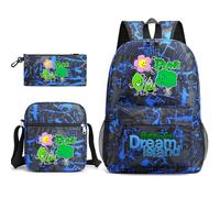 Battle for Dream Island Backpack 3pcs School Bags BFDI Kids Backpack Crossbody Bag Pencil case Set Preschool Bag 3-12Y (D1)