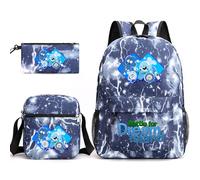Battle for Dream Island Backpack 3pcs School Bags BFDI Kids Backpack Crossbody Bag Pencil case Set Preschool Bag 3-12Y (B3)