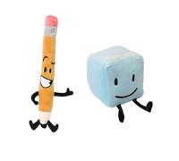 Battle for Dream Island Plush Stuffed Pillow: Evil Leaf/Loser/lollipop/Green grass/Cake/Stone/Jelly Game Character Throw Pillow bfdi Plushies Cuddle Figure Cushion Home Sofa Decoration 15-25cm