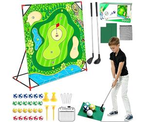 Battle Golf game set,a fun sticky golfs game,enhancing family interaction through golfs play. Includes a swing mat and 24 golf balls, suitable for indoor and outdoor leisure activities.