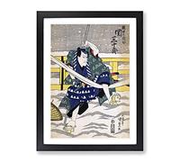 Battle In The Snow By Utagawa Kunisada Asian Japanese Framed Print | A4 Black Framed Wall Art | Ready to Hang | Asian Landscape Picture | Living Room Bedroom Lounge Office