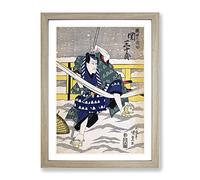 Battle In The Snow By Utagawa Kunisada Asian Japanese Framed Print | A4 Oak Framed Wall Art | Ready to Hang | Asian Landscape Picture | Living Room Bedroom Lounge Office