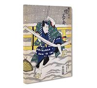 Battle In The Snow By Utagawa Kunisada Canvas Print | Gallery Wrapped 30mm Frame Wall Art | 24x16 inches | Ready to Hang | Asian Landscape Picture | Living Room Bedroom Lounge Office