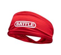 Battle Lightweight Mesh Football Skull Wrap- Under Helmet Sweat Control Headband- Moisture Wicking Headband- 8 Years and Up (Red)