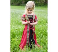 Battle-Merchant Children Medieval Dress Red/Black Viking Costume Maid