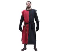 Battle-Merchant Eckhart - Medieval Tunic Surcoat - Knight Costume - One Colour/Checkerboard - Black/red - Small/Large