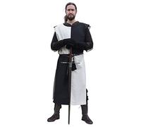 Battle-Merchant Eckhart - Medieval Tunic Surcoat - Knight Costume - One Colour/Checkerboard - Natural/black - Small/Large