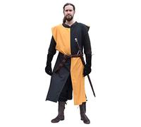 Battle-Merchant Eckhart - Medieval Tunic Surcoat - Knight Costume - One Colour/Checkerboard - Yellow/black - Small/Large