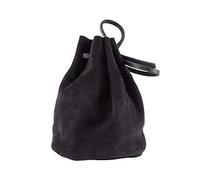 Battle-Merchant - Large Leather Purse - Medieval Ages/Viking/Role Play - Black
