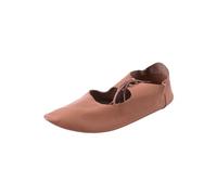 Battle-Merchant - Latchet Turnshoes, Front-Laced - Flat Medieval Leather Shoes - Viking, LARP, Re-Enactment - Brown - UK 9.5 / EU 43