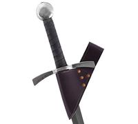 Battle Merchant Leather Belt Sword Holder, Assorted Colours , brown