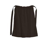 Battle-Merchant - Long Medieval Ladies’ Apron - Brown Cotton - Medieval/Viking Costume, LARP - One Size - Brown - 80 cm long