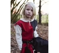 Battle-Merchant Lucas - Children’s Medieval Surcoat - Knight, LARP, Middle Ages Costume - Black/red - 4-5 years