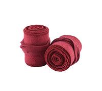 Battle-Merchant Medieval Calf Wrap for Children, Pair with Herringbone Pattern for Medieval Trousers or Viking Trousers, Cotton, Leg Wrap, Viking, LARP, Red/Wine Red