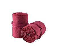 Battle-Merchant Medieval Calf Wrap for Men and Women, Pair with Herringbone Pattern for Medieval Trousers or Viking Trousers, Cotton, Leg Wrap, Viking, LARP, Red/wine red, 350x10cm