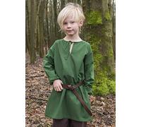 Battle-Merchant Medieval Children's Tunic Arn - Boys and Girls - Cotton - Medieval Clothing - Viking - Pirate Knight - Costume - Carnival - Fancy Dress - LARP, Green, 110