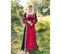 Battle-Merchant Medieval Dress Eleanor Red/Black Cotton Costume