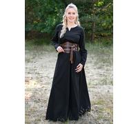 Battle-Merchant Medieval Dress Milla, Viking Costume, Black LARP Dress